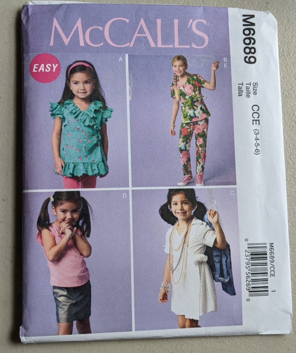 UNCUT McCall's 6689 Girls' Separates Pattern Size 3-6